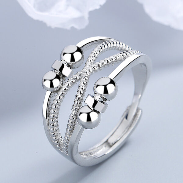 Rotatable Ring With Double-layered Hollow Line Anxiety Relief Rings - Image 5