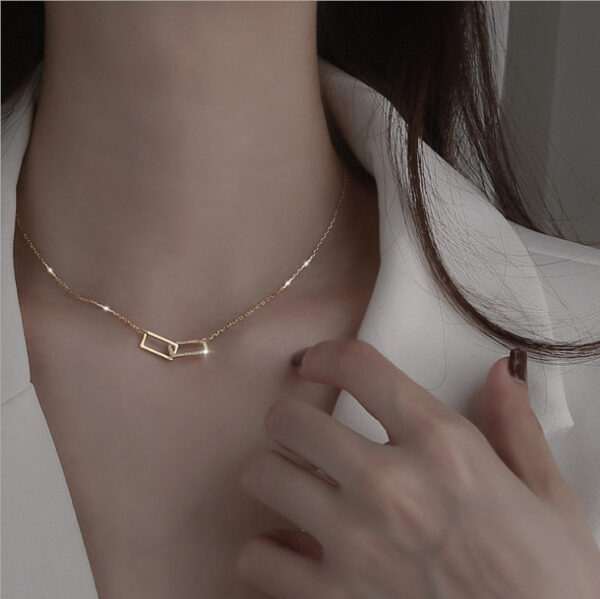 Simple Temperament Double Necklaces Female Clavicle Chain - Image 3