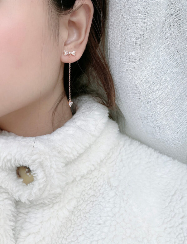 Silver Bowknot Earrings - Image 5