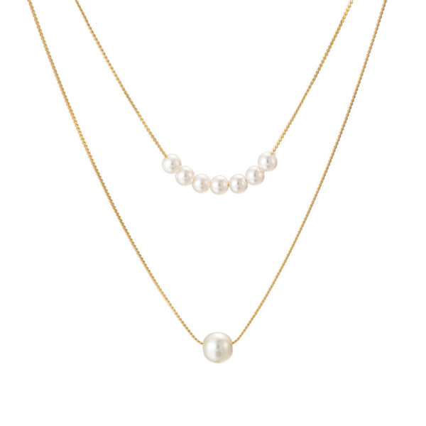 Double Pearl Necklace - Image 2