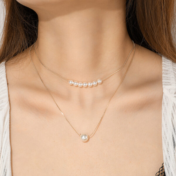 Double Pearl Necklace - Image 5