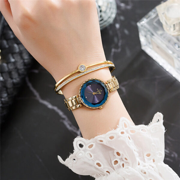 Quartz Steel Waterproof Band Watch Exquisite Zircon Diamond Bracelet - Image 2