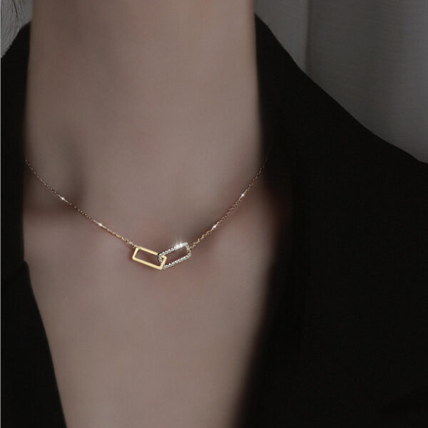 Simple Temperament Double Necklaces Female Clavicle Chain - Image 4