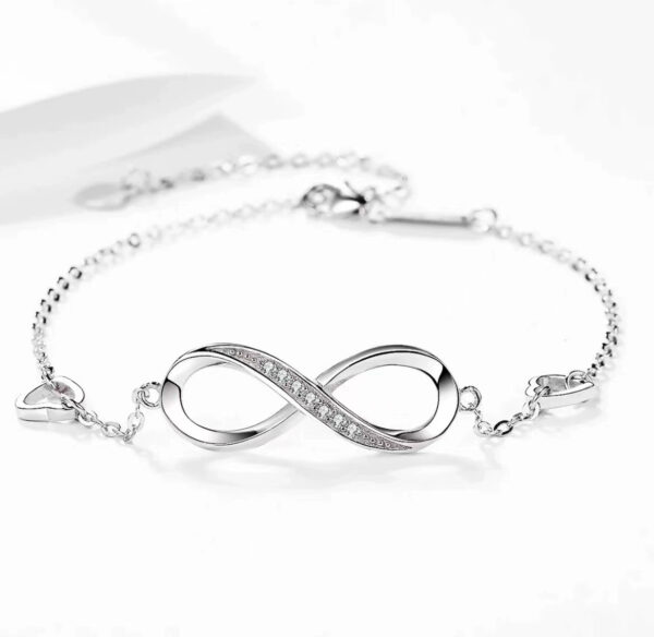 Silver Infinity Bracelet - Image 4