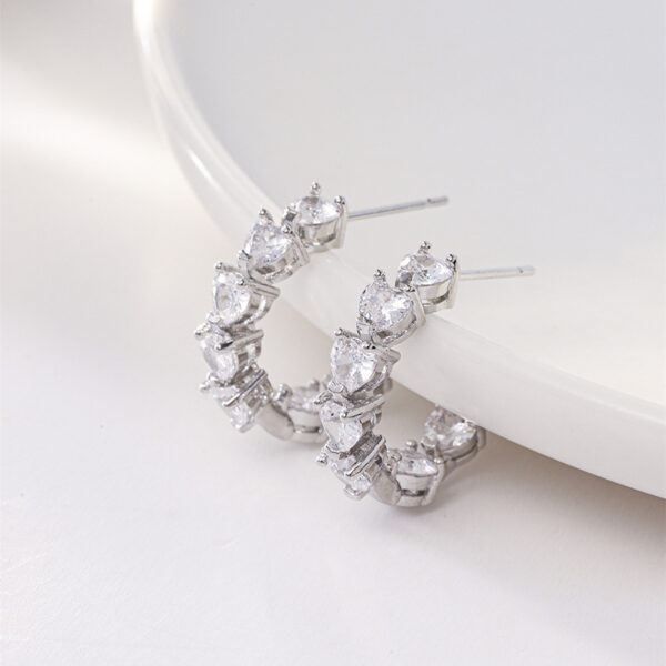 Ornament Rhinestone Ear Clip Design C- Earrings