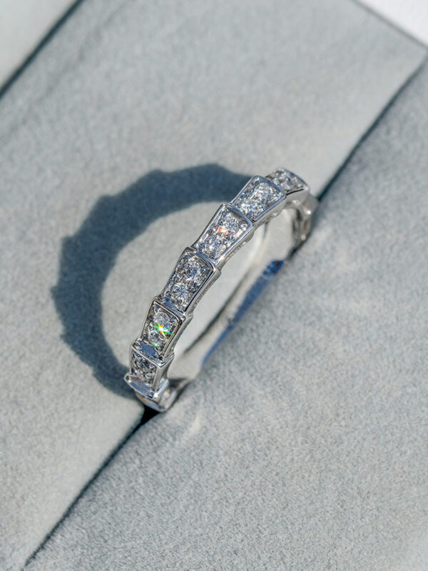 Fine Snake Ring Micro-inlaid Full Diamond Shape - Image 4