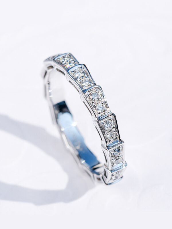 Fine Snake Ring Micro-inlaid Full Diamond Shape - Image 2