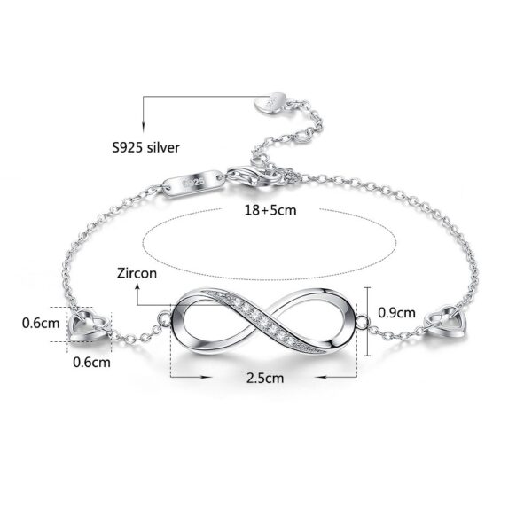 Silver Infinity Bracelet - Image 3