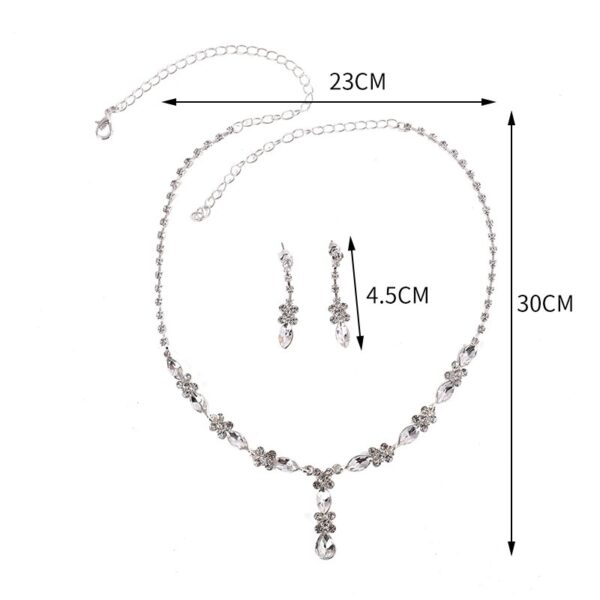 Zircon Necklace And Earrings Set - Image 2