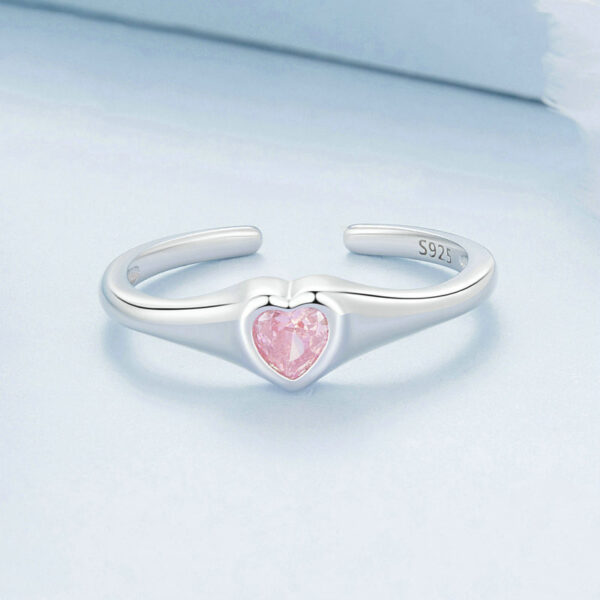 Love Heart-shaped Adjustable Ring