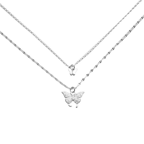 Double Butterfly Necklace Gold Plated - Image 2