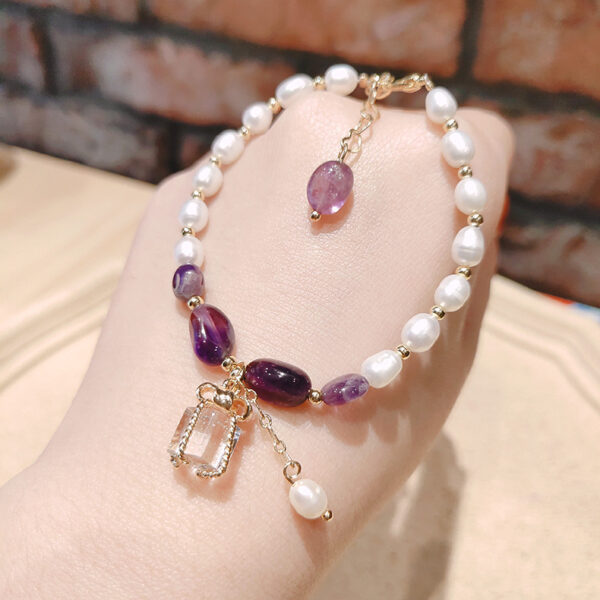 Flourishing Peach Blossom Baroque Pearl Bracelet - Image 5