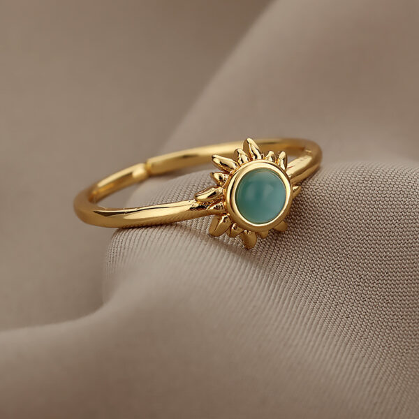 Adjustable Sun Opal Ring