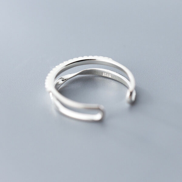 Twisted Double Row Adjustable Ring - Image 2