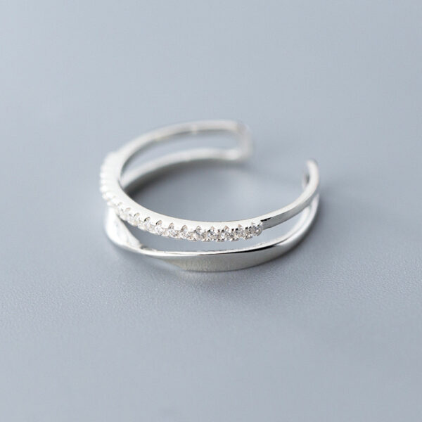 Twisted Double Row Adjustable Ring - Image 5