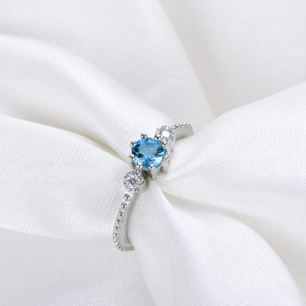 ROMAD Ocean Blue Rhinestone Ring - Image 2