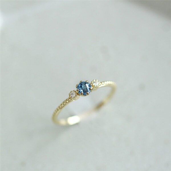 ROMAD Ocean Blue Rhinestone Ring