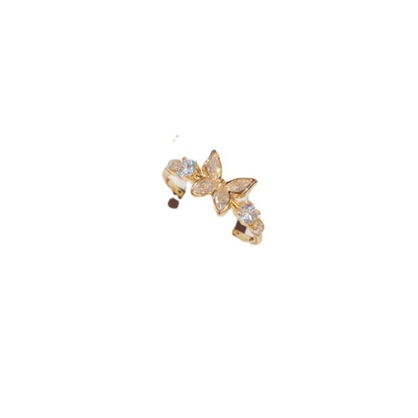 Sweet Diamond Inlaid Butterfly Ring - Image 2