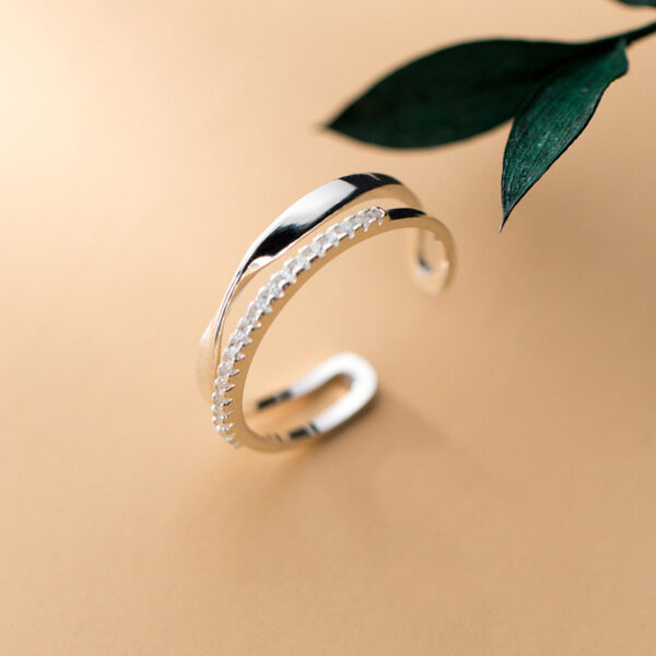 Twisted Double Row Adjustable Ring