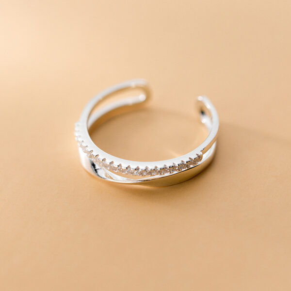 Twisted Double Row Adjustable Ring - Image 3