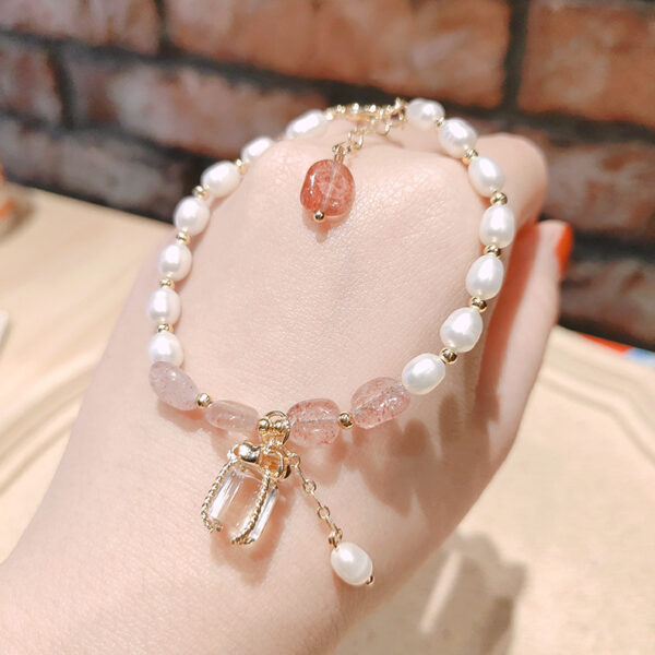 Flourishing Peach Blossom Baroque Pearl Bracelet - Image 2