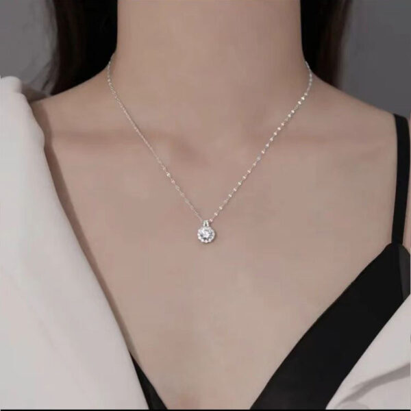 925 Silver Zircon Necklace for Women - Image 4