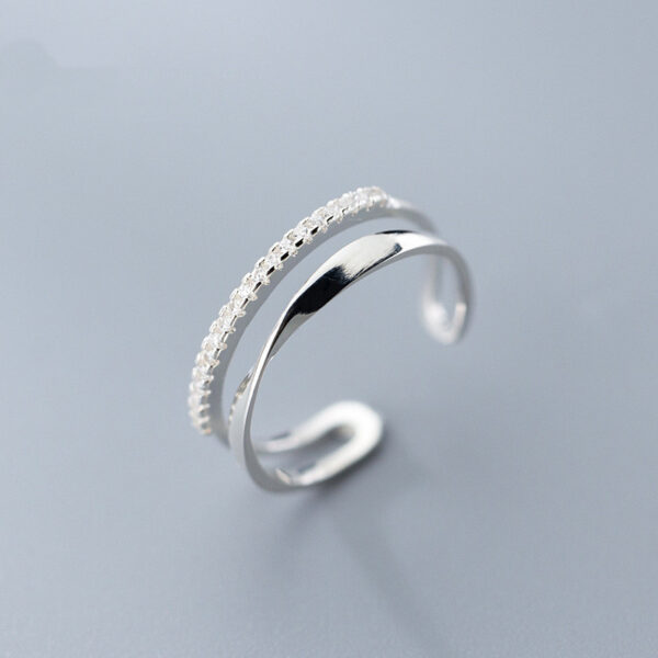 Twisted Double Row Adjustable Ring - Image 4