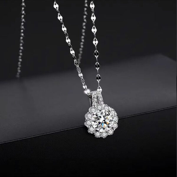 925 Silver Zircon Necklace for Women