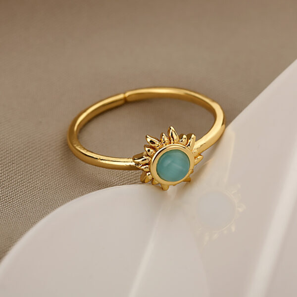 Adjustable Sun Opal Ring - Image 6