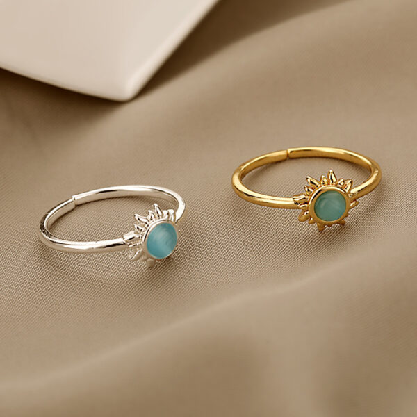 Adjustable Sun Opal Ring - Image 5